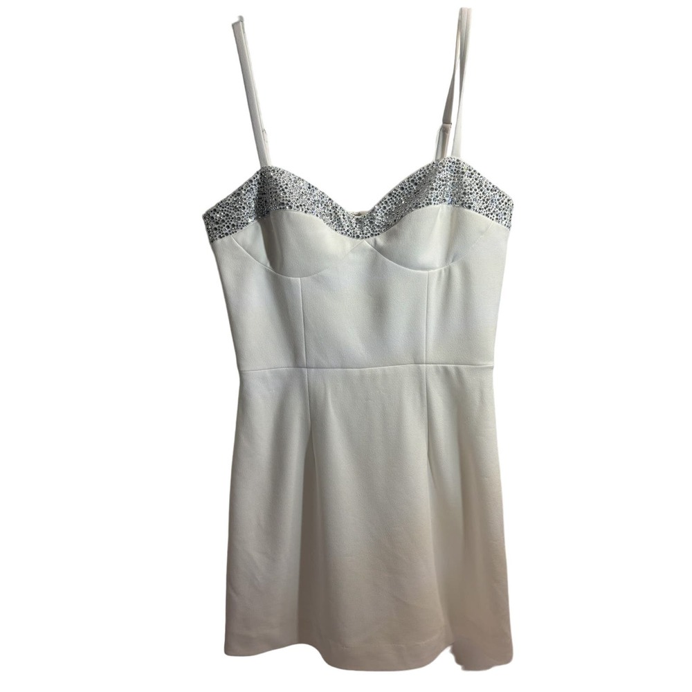 Dress the Population Cara Embellished Bustier‎ Dress White Size Small